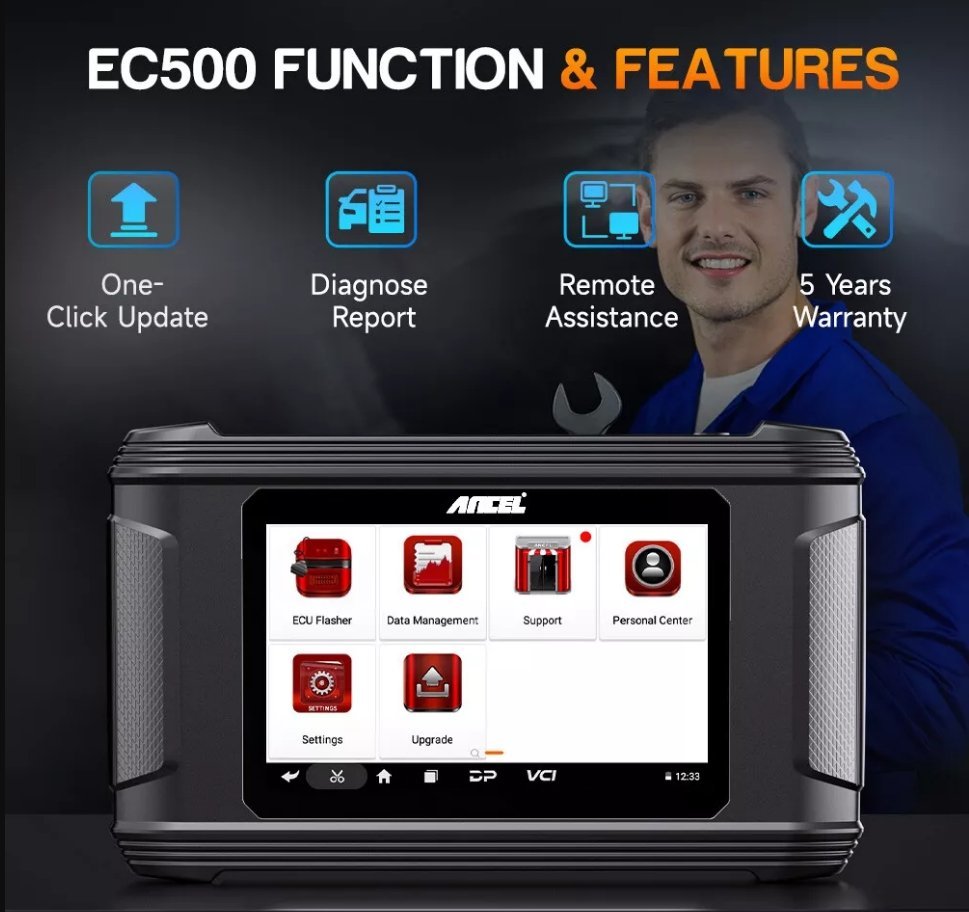 ANCEL EC500 Automotive ECM ECU Flashing Cloning Reset Car Initialization Tool - Image 5