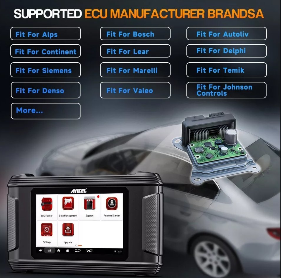 ANCEL EC500 Automotive ECM ECU Flashing Cloning Reset Car Initialization Tool - Image 8